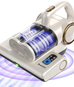 FEPPO Mattress Vacuum Cleaner, 16Kpa Bed Vacuum Cleaner with 253.7nm UV-C Light, 140°F Heat, HEPA Filter & Ultrasonic, Versatile Handheld Vacuums for Bed, Sofa, Couch, Crib(Corded, 500W)
